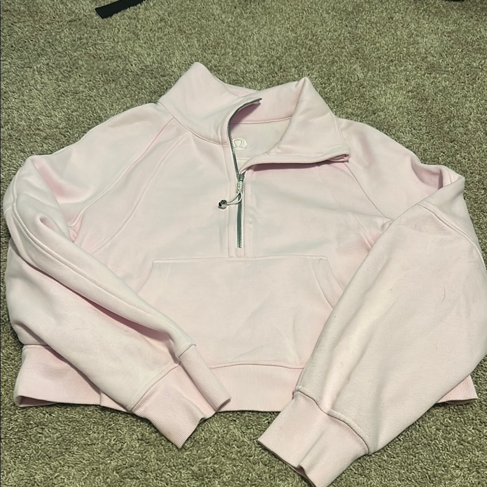Pink lululemon scuba Quarter-Zip Women's Top